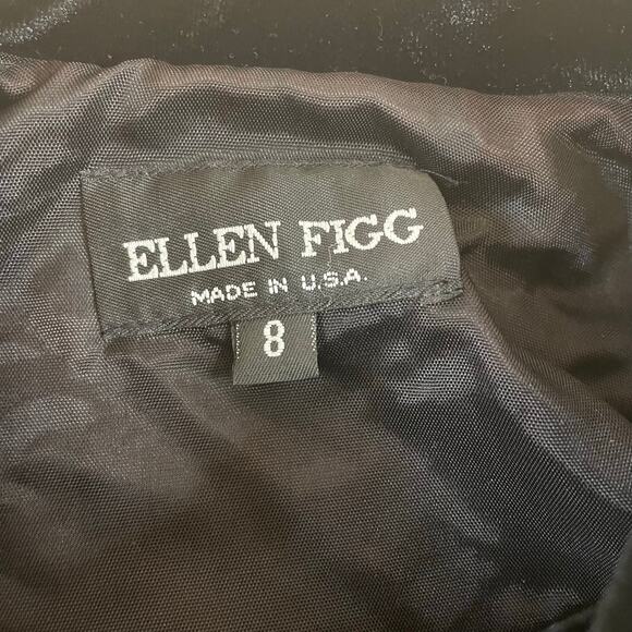 Ellen Figg Vintage Velvet Blazer Jacket Black Size 8 Made in USA - Picture 4 of 6